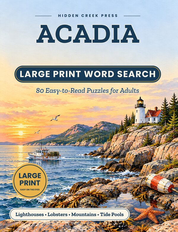 Cover of Acadia Large Print Word Search