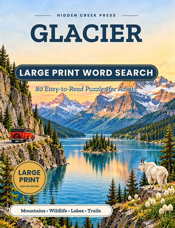 Cover of Glacier Large Print Word Search